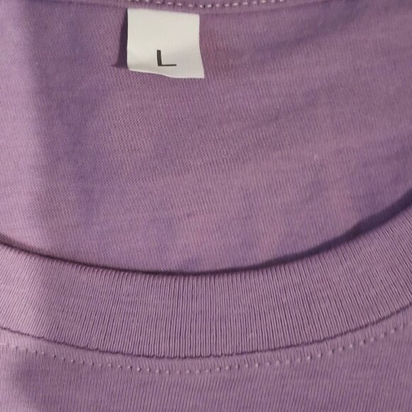 It's Fine I'm Fine Everything is Fine! Cat Funny T-Shirt Purple Large - Picture 3 of 3